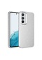 Kilifone - Samsung Uyumlu Galaxy S24 - Kılıf Simli Kamera Korumalı Koton Kapak - Gümüş