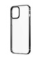 Kilifone - İphone Uyumlu İphone 12 - Kılıf Arkası Şeffaf Kenarları Renkli Pixel Kapak - Siyah