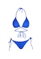 Beria Kadın Çapraz Bağlama Detaylı Üçgen İpli Saks Mavi Bikini Takımı-saks Mavi