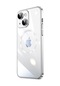Kilifone - İphone Uyumlu İphone 14 - Kılıf Sert Kablosuz Şarj Destekli Riksos Magsafe Kapak - Gümüş