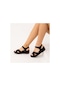Tamer Tanca Kadın Hakiki Deri Siyah Topuklu Sandalet 885 224 Bn Sndlt Y22 Sıyah