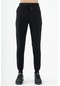 Maraton Sportswear Regular Kadın Ribana Paça Basic Siyah Eşofman Altı 22181-siyah