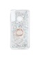 Kilifone - Huawei Uyumlu P30 Lite - Kılıf Yüzüklü Simli Sıvılı Milce Kapak - Gümüş