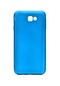 Tecno-Samsung Galaxy Uyumlu A7 2017 - Kılıf Mat Renkli Esnek Premier Silikon Kapak - Mavi