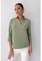 Yarasa Kol Kadın Gömlek - Yeşil