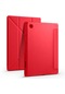 Kilifone - Galaxy Uyumlu Galaxy Tab A8 10.5 Sm-x200 2021 - Kılıf Kalem Bölmeli Stand Olabilen Origami Tri Folding Tablet Kılıfı - Kırmızı
