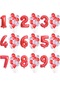 Kırmızı 11 Adet/Takım Büyük Boy Numarası Dijital Folyo Balonlar Konfeti Lateks Balon 5
