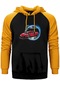 Asphalt 9 Legends 3d Car Sarı Renk Reglan Kol Kapşonlu Sweatshirt