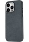Kilifone - İphone Uyumlu İphone 15 Pro Max - Kılıf Koruyucu Sert Pu Mikro Fiber Mimoza Kapak - Siyah