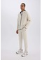 DeFactoFit Slim Fit Sporcu Jogger Eşofman Altı Dar Kesim Skuba Dalgıç Kumaş Standart Paça Beli Bağcıklı Lastikli Paça Z9112AZ25SPBG721