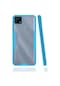 Noktaks - Realme Uyumlu Realme C25 / C25s - Kılıf Kenarı Renkli Arkası Şeffaf Parfe Kapak - Mavi