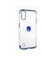 Kilifone - Samsung Uyumlu Galaxy A01 - Kılıf Yüzüklü Kenarları Renkli Arkası Şeffaf Gess Silikon - Mavi