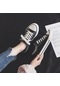Canva Kadın Kalın Taban Yüksek Ayakkabı Yeni 2024 Bahar Öğrenci Kore Tarzı Low-top Classic Black 35 Standard Code Low-top Classic Black