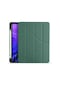 Kilifolsun iPad Uyumlu Air 10.9 2020 4.nesil Kalem Bölmeli Stand Olabilen Origami Tri Folding Kılıf Koyu Yeşil