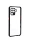 Noktaks - Oppo Uyumlu Oppo Reno 5 Lite - Kılıf Kenarları Tırtıklı Renkli Düğmeli Kaff Kapak - Siyah