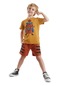 Denokids Super Tiger Erkek Çocuk T-shirt Şort Takım