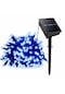 Mavi 100led Açık Led Güneş Enerjili Dize Işıkları Peri Işık Güneş Enerjili Çelenk Işıkları 8 Modu Bahçe Düğün Dekorasyon Su Geçirmez
