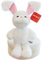 Taşıyıcı Yüksekliği 45 Cm Yaratıcı Katlanmış Kulaklar Gülümseyen Yüz Şekli Tavşan Peluş Oyuncak Beyaz