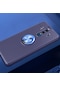 Kilifone - Huawei Uyumlu Mate 10 Pro - Kılıf Yüzüklü Auto Focus Ravel Karbon Silikon Kapak - Mavi