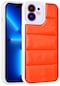 iPhone Uyumlu 12 Kılıf Kamera Korumalı Airbagli Renkli Lopard Seksek Kapak - Turuncu