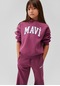 Mavi - Mavi Logo Baskılı Kapüşonlu Mor Sweatshirt 7610035-70651 Mor