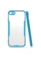 Kilifone - İphone Uyumlu İphone 8 - Kılıf Kenarı Renkli Arkası Şeffaf Parfe Kapak - Mavi