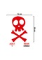 Kuru Kafa Sticker Model 3 - Oto Sticker - Araba Sticker - Araç Sticker - 14cm X 20cm - Kırmızı