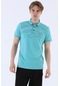 Maraton Sportswear Regular Erkek Polo Yaka Kısa Kol Basic Turkuaz T-Shirt 20905-Turkuaz