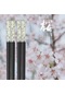 Amber Sakura Japon Pembe Kiraz Çiçeği Suşi Gıda Çubukları Siyah - Yeşil
