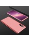 Tecno - Samsung Galaxy Uyumlu Note 10 - Kılıf 3 Parçalı Parmak İzi Yapmayan Sert Ays Kapak - Rose Gold
