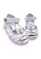 Beebron Ortopedik Kız Bebek Sandaleti Buket Serisi Bkt2409 Simli Beyaz