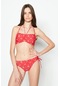 C&city Boyun Askı Detaylı Straplez Bikini Takım 3232 Kırmızı-kırmızı
