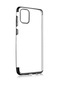 Kilifone - Samsung Uyumlu Galaxy A31 - Kılıf Dört Köşesi Renkli Arkası Şefaf Lazer Silikon Kapak - Siyah
