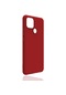 Noktaks - Realme Uyumlu Realme C25y - Kılıf Mat Soft Esnek Biye Silikon - Kırmızı