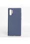 Kilifone - Samsung Uyumlu Galaxy Note 10 Plus - Kılıf Mat Renkli Esnek Premier Silikon Kapak - Lacivert