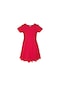 Lovetti Kırmızı Kız Çocuk Düz Basic Kısa Kol Elbise 9560K014
