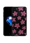 Kilifone - İphone Uyumlu İphone 7 - Kılıf Simli Desenli Kamera Korumalı Parlak Popy Kapak - Çiçek