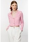 Ekol Kadın Kısa Düğmeli Ceket 5228 Pink