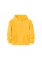 Jmsstore Erkek Sonbahar ve Kış Düz Renk Rahat Kapşonlu Sweatshirt - Sarı