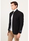 AC&Co / Altınyıldız Classics Erkek Sıyah Standart Fit Normal Kesim Dik Yaka Pamuklu Overcoat