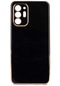 Samsung Galaxy Note 20 Ultra Kılıf Lopard Parlak Kenarlı Altın Işlemeli Kamera Korumalı Kapak Bark - Siyah