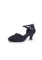 Siyah 5 Renk Kadın Kızlar Latin Dans Ayakkabıları Balo Salonu Tango Salsa Parti Ayakkabıları Bayanlar İçin Yüksek Topuk 5.5 Cm
