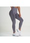 Bosphorusboutique Mor Dikişsiz Tayt Kadın Spor Ince Tayt Spor Yüksek Bel Kadın Giyim Spor Salonu Egzersiz Pantolonları Yoga Pantolon Sf Mor