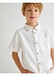 Koton Basic Gömlek Keten Karışımlı Kısa Kollu Cep Detaylı Beyaz 4skb60020tw