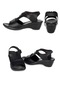 Haki 2023 Yeni Rahat Yumuşak Tabanlı Anne Ayakkabıları Büyük Eğimli Topuk Kadın Ayakkabı Rahat Sandalet