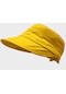 Kadın Güneş Koruyucu Geniş Siperli Pamuk Şapka - Sarı - Standart