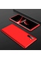 Noktaks - Samsung Galaxy Uyumlu Note 10 - Kılıf 3 Parçalı Parmak İzi Yapmayan Sert Ays Kapak - Kırmızı