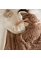 Xiaoqityh-katı Renk Atma Battaniye Kış Kalınlaşmış Sıcak Güzellik Battaniyesi Uyuklayan Battaniye Tafta Polar Battaniye 150 X 200 Cm-kahverengi