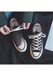 Canva Kadın Kalın Taban Yüksek Ayakkabı Yeni 2024 Bahar Öğrenci Kore Tarzı S Low-top Retro Black 37 Standard Code S Low-top Retro Black