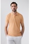Ds Damat Regular Fit Kayısı Pike Dokulu %100 Pamuk Kıvrılmaz Polo Yaka Nakışlı T-shirt 4HC14ORT51000 Sarı